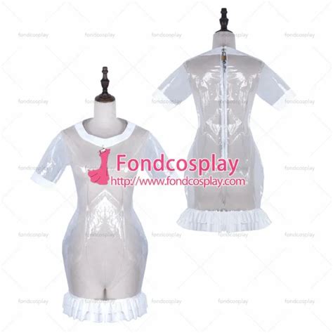 Sissy Maid Short Clear Plastic Dress Lockable Cosplay Costume Tailor Made £49 39 Picclick Uk