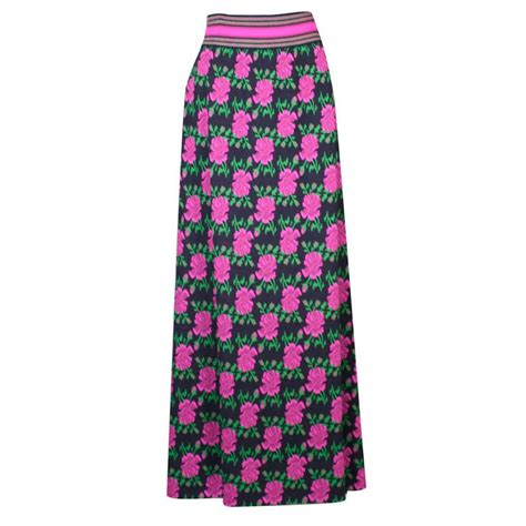 Italian Rose Jacquard Maxi Skirt For Sale At 1stdibs Jacquard Skirt Maxi Maxi Jacquard Skirt