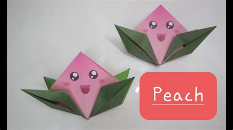How To Make Paper Folding Peach Peach Origami By Rainbohand Youtube