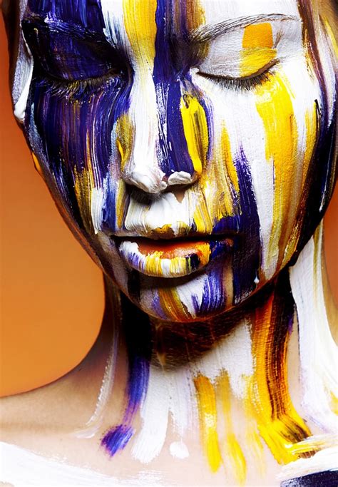 Pintura Moderna Y Fotograf A Art Stica Maquillaje Art Stico Rostros Mujeres Fotos