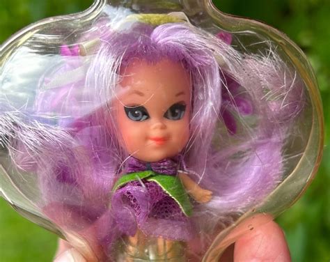 Vintage 1960 Mattel Liddle Kiddles Kologne Violet Doll And Perfume Bottle