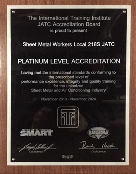 Sheet Metal Worker Apprenticeship Program Local 218s