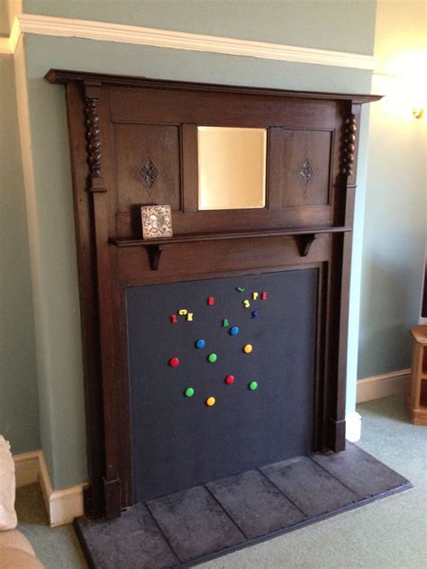 Magnetic Chalkboard In Playroom Made Using Magnetic Paint And