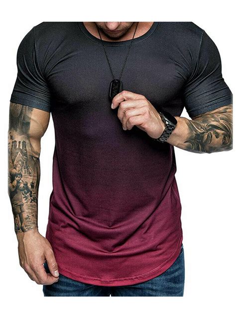 Diconna - Mens T Shirt Slim Fit Casual T-shirt Tops Summer Clothes 