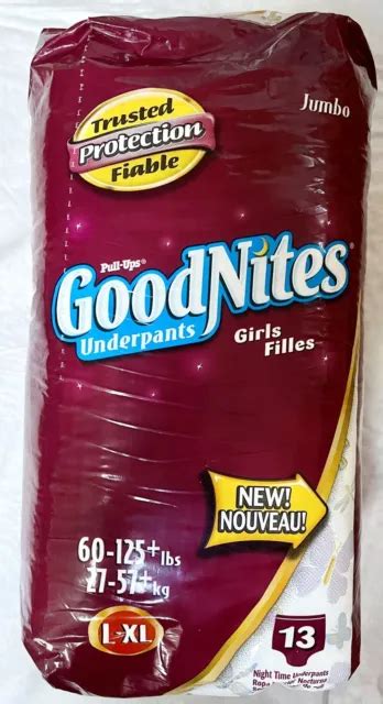 VINTAGE GoodNites Youth Girls Pull Ups UnderPants XL Teen Diapers PicClick