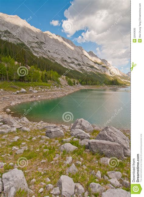 Beautiful Lake And Mountain Landscape Stock Photo Image Of Greenery