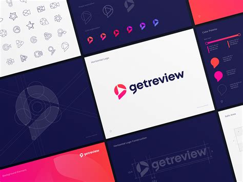 Getreview Logo Design Process And Guidelines By Dmitry