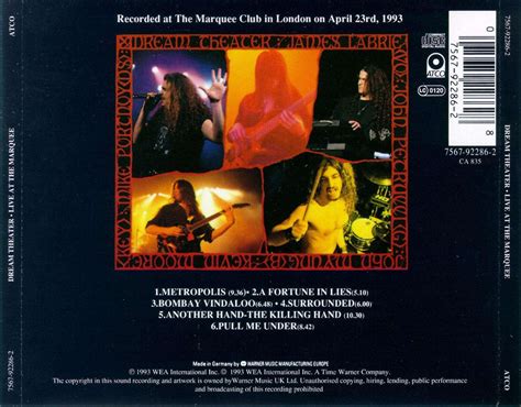 Dream Theater Live At The Marquee 1993 네이버 블로그