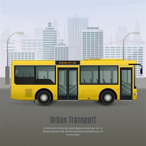 Free Vector Realistic City Bus Illustration