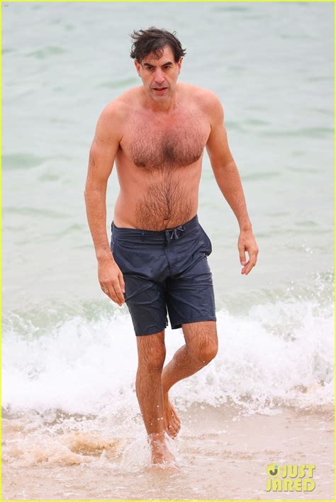 Sacha Baron Cohen Goes Shirtless For A Beach Day In Australia Photo Sacha Baron Cohen