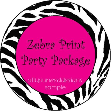 Zebra Print Party Package By Allyouneeddesigns On Etsy 2199 Zebra