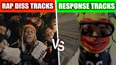 Rap Diss Tracks Vs The Response Diss Tracks Youtube