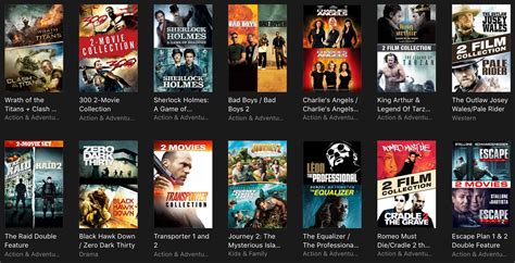 A bunch of disney movies are being sold 50% off at us$15. iTunes movie deals: $10 double features, $15 3-movie ...