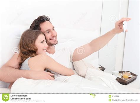 Beautiful Couple Lying In Bed Stock Image Image Of Couple Love 57983993
