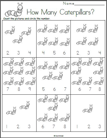 Free Spring Math Worksheet For Preschool And Kindergarten Count The