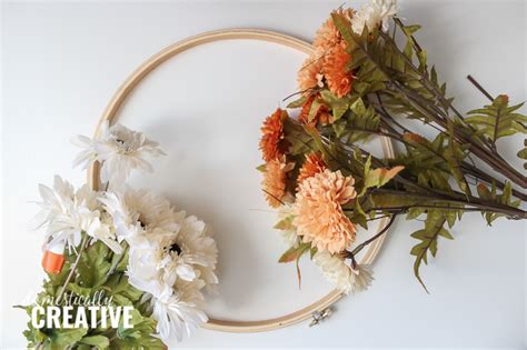 Simple Diy Fall Hoop Wreath Domestically Creative