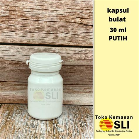 Jual Botol Kapsul Bulat Ml Putih Snap Kemasan Package Botol Minuman