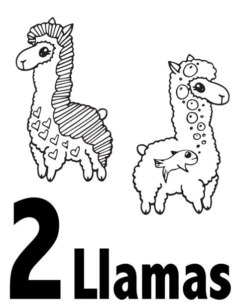 On february 2, 2020 by coloring.rocks! LLAMA Numbers 1-10 - Free Printable Coloring Pages ...