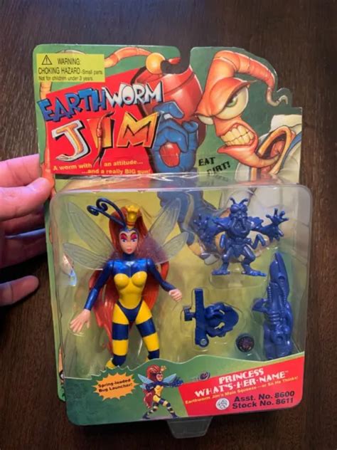 Vintage 1994 Playmates Earthworm Jim Princess Whats Her Name Moc