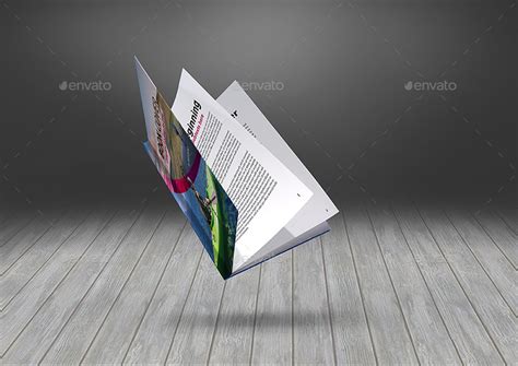 Floating Thin Book Mockup By Qinghill Graphicriver