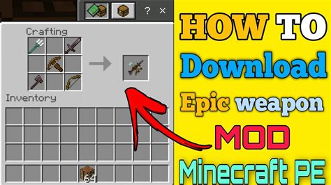 How To Download Epic Weapon Mod On Minecraft Pe 2021 Technical