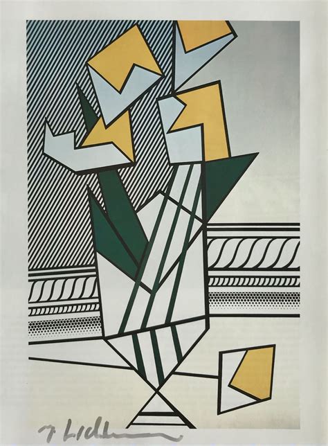 Roy Lichtenstein Cubist Still Life Signed Print 1986