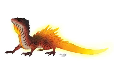 Fire Lizard By Krocodilian On Deviantart Creature Concept Art Creature