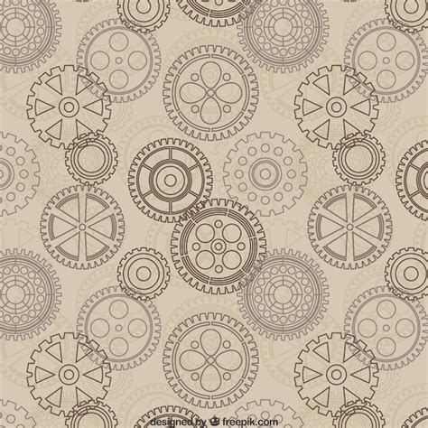 Gears Pattern Vector Free Download