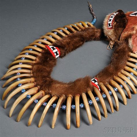 Pawnee Style Bear Claw Necklace Native American Decor Native American