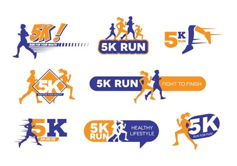 5k Run Logo Vector 145385 Vector Art At Vecteezy