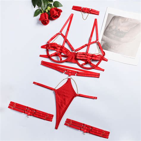 5 Piece Red Intimate Exotic Set