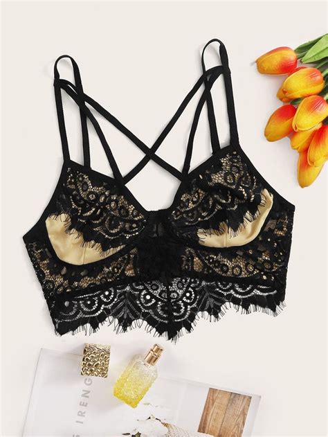 Floral Lace Bralette Check Out This Floral Lace Bralette On Shein And