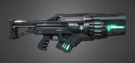 Sci Fi Automatic Weapon 3d Model By Sergey971