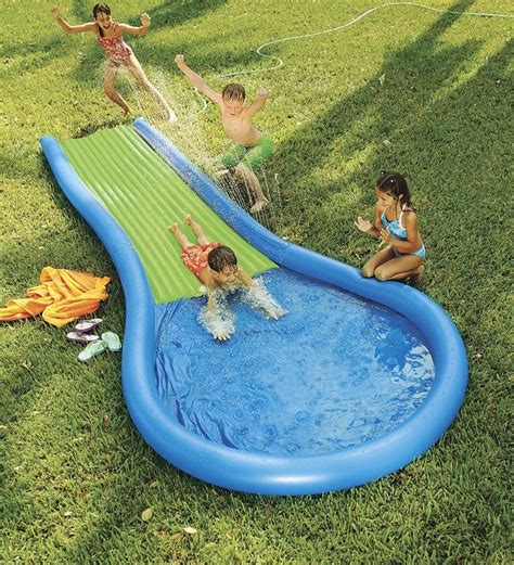 Water slide waterslide single & double slip slide kids swimming pool games toys. Inflatable Water Slide Birthday Party Jump Kids Child Fun ...