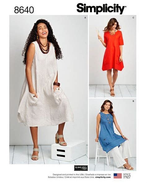 Sewing Pattern Womens Tunic Dress Pattern Misses Tunic Dress Pattern