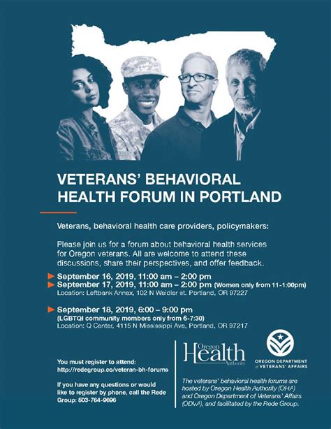 Portland Community Forum On Veterans Behavioral Health First Portion