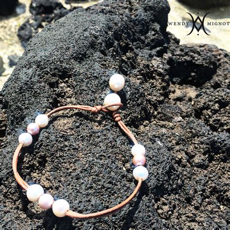 Wendy Mignot Freshwater Pearl And Leather Anklet Livin The Mommy Life