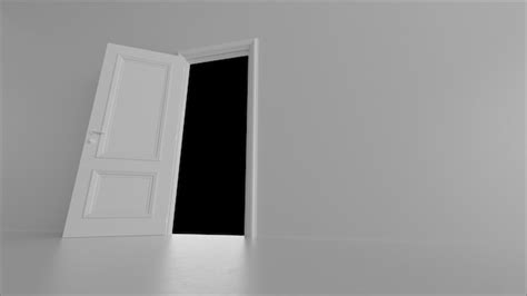 Premium Photo Open Door Leading To A Dark Room