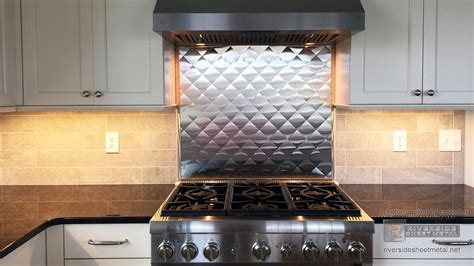 Quilted Stainless Steel Backsplash Kitchen Things In The Kitchen