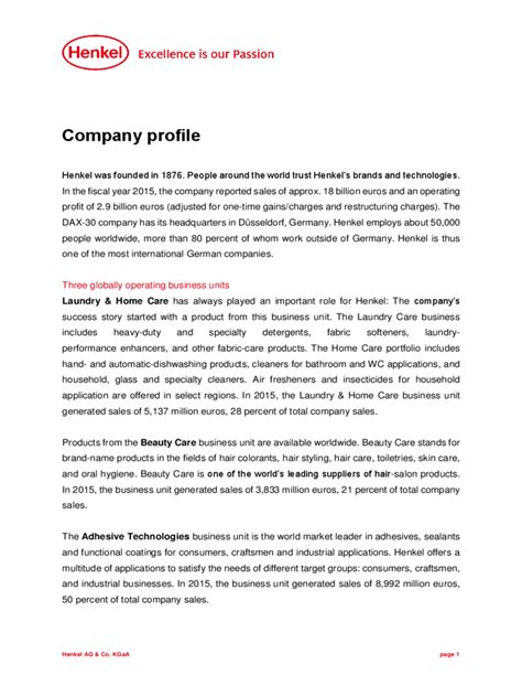 Company Profile Letter