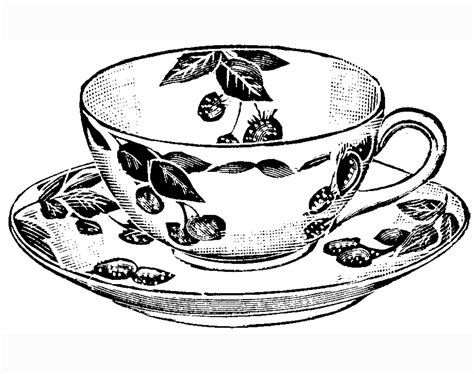Download een rechtenvrije fox in beker. Free Teacup Coloring Page, Download Free Clip Art, Free ...
