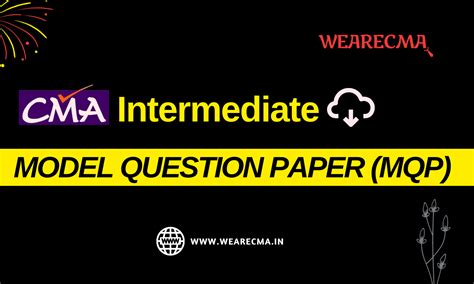 Cma Intermediate Model Question Paper Icmai Inter Mqp