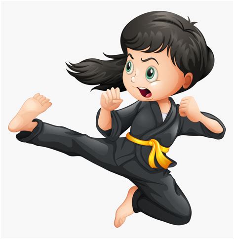 Karate Clipart Brave Child Cartoon Karate Kid Hd Png Download