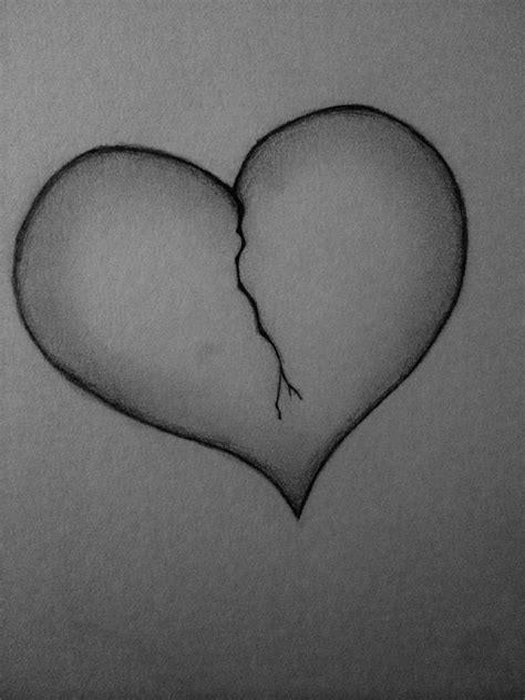 Sad Drawing Ideas Heart Broken Broken Heart Drawing How To Draw A