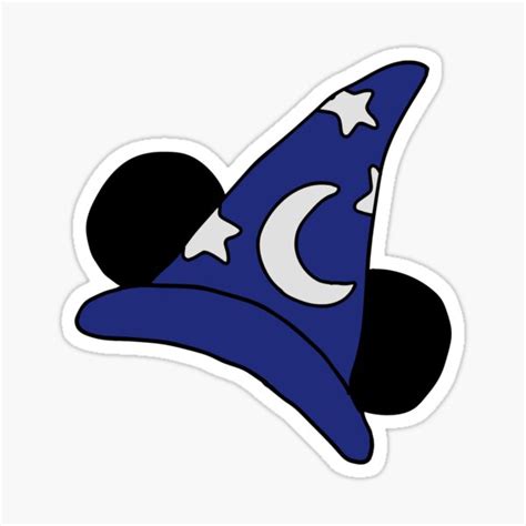 Sorcerer Mickey Ears Sticker For Sale By Carlstickers Redbubble