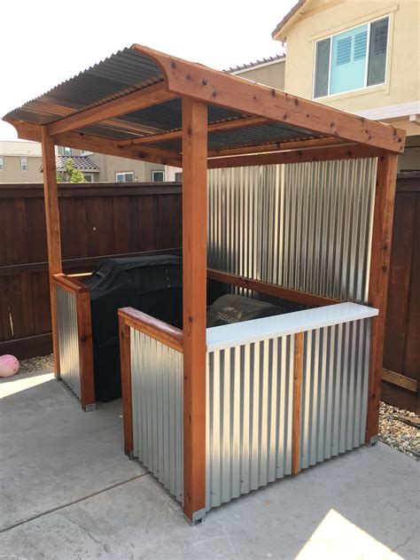 Maybe you would like to learn more about one of these? DIY bbq awning with side bar | Bbq gazebo, Outdoor grill ...