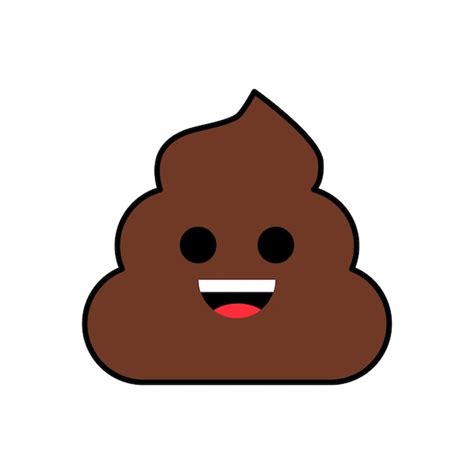 Premium Vector Vector Cute Smiling Poop Character Happy Poo Emoji