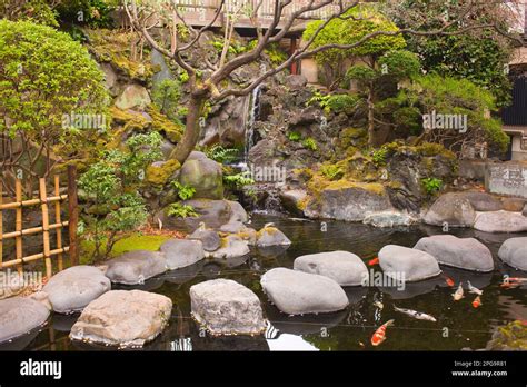 Japan Tokyo Matsuchiyama Shoden Temple Garden Stock Photo Alamy