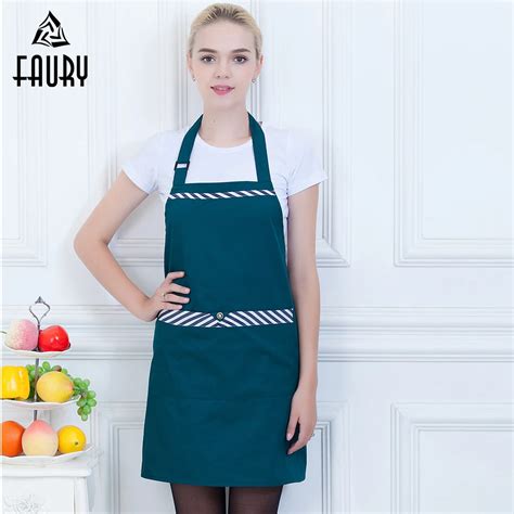 Wholesale Unisex Hanging Neck Apron High Quality Food Service Kitchen Cafe Bakery Bbq Chef Cook