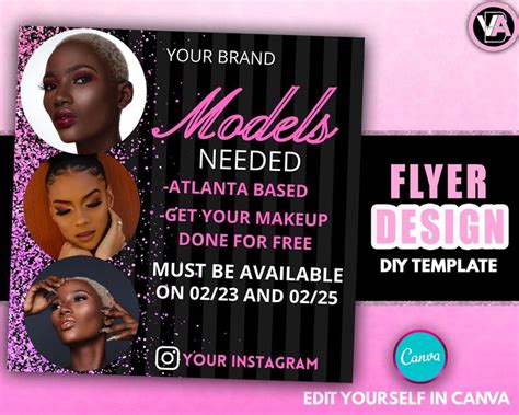 Models Needed Flyer Makeup Flyer Lashes Flyer Makeup Artist Flyer